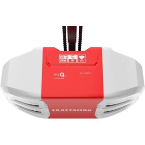 CRAFTSMAN 1/2 HP Smart Garage Door Opener – myQ Smartphone Controlled – Chain Drive, Wireless Keypad Included, Model CMXEOCG472, Red