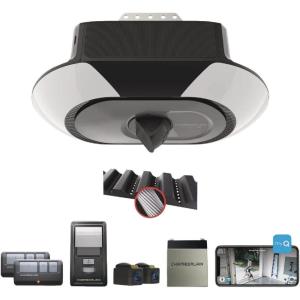 Chamberlain B6753T Smart Garage Door Opener, Video Streaming & Advanced Corner LED Lighting-myQ Smartphone Controlled-Ultra Quiet, Strong Belt Drive & MAX Lifting Power(B6753 Garage Door Opener)