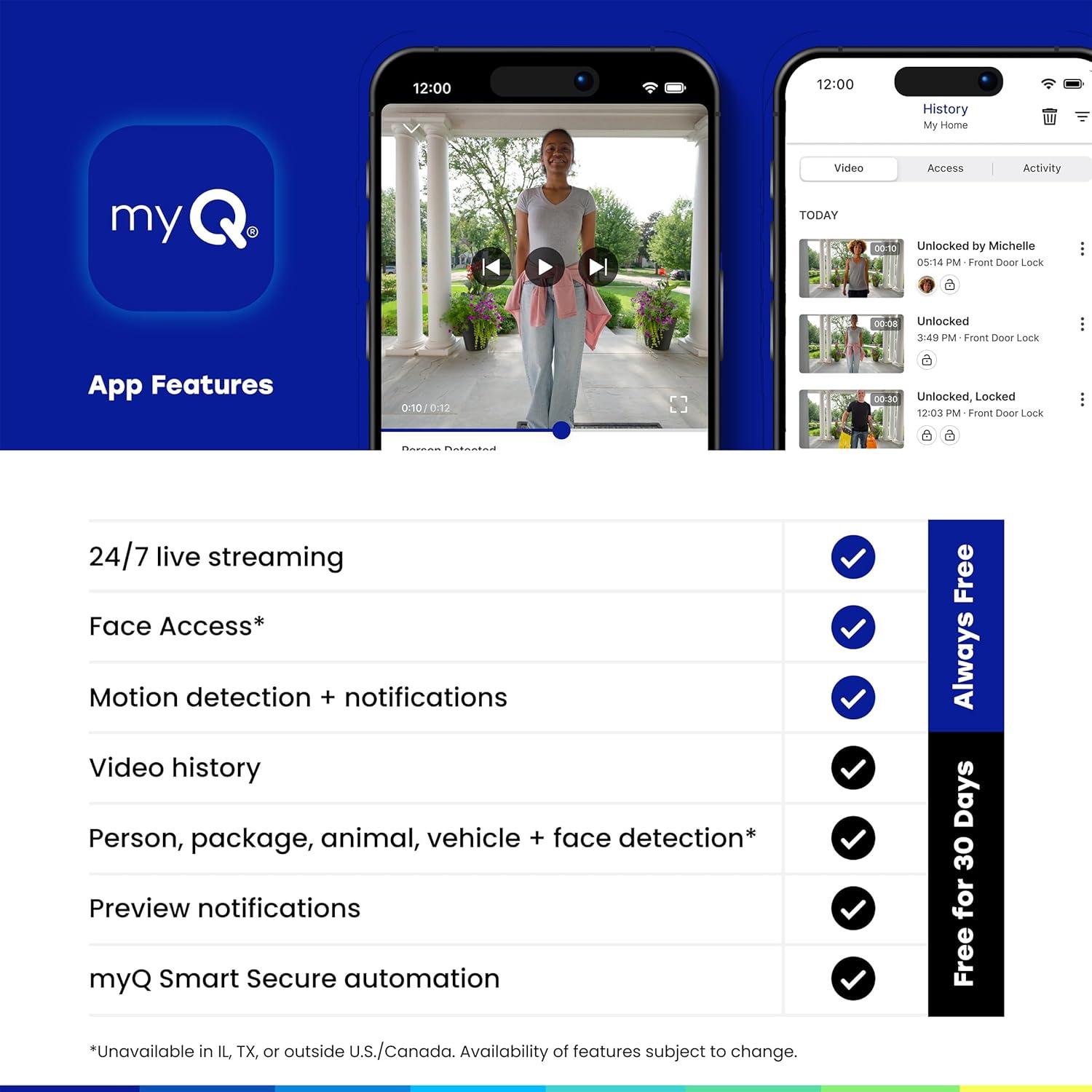 image:imagemyQ Secure View 3in1 Smart Lock with 2K HDR Video Doorbell Camera Face Access Fingerprint Access PIN amp App Control Intelligent Entry with Builtin Camera Color Night Vision amp TwoWay Audio