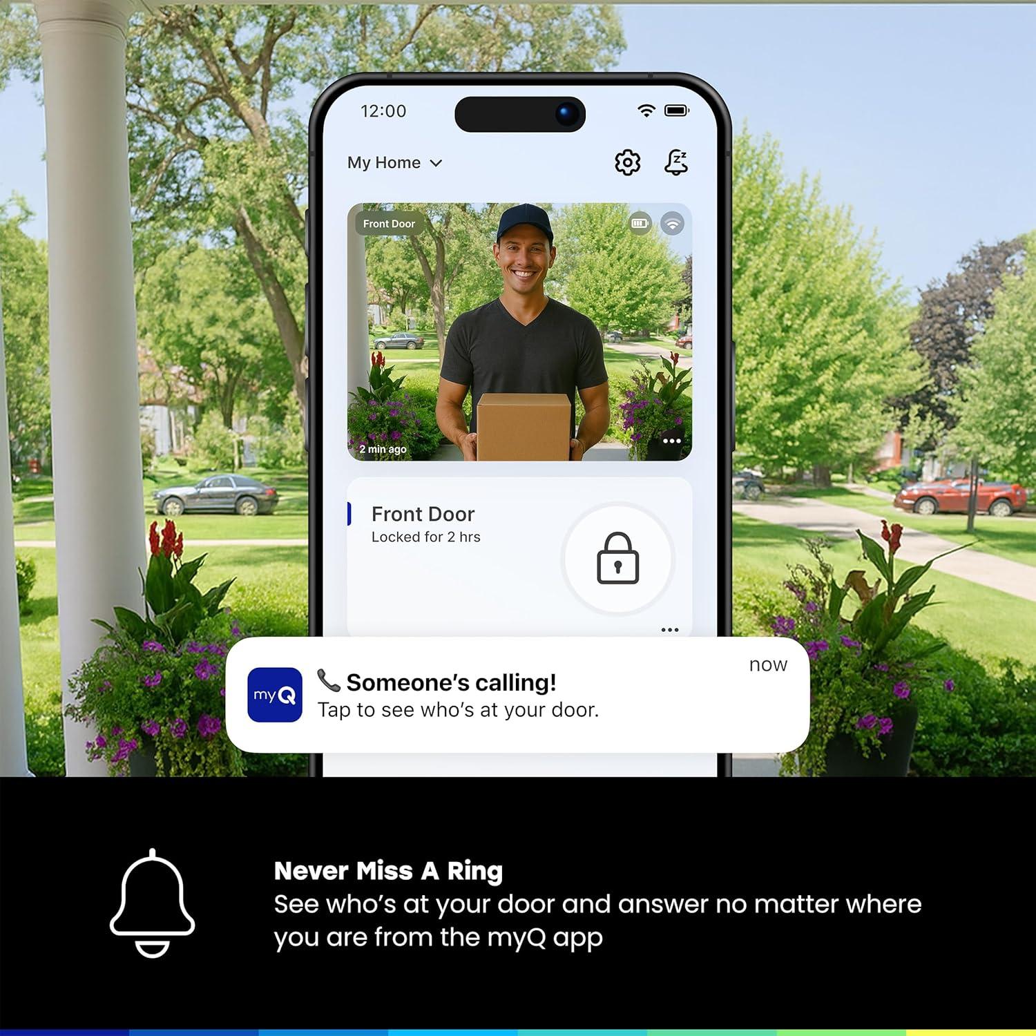 image:imagemyQ Secure View 3in1 Smart Lock with 2K HDR Video Doorbell Camera Face Access Fingerprint Access PIN amp App Control Intelligent Entry with Builtin Camera Color Night Vision amp TwoWay Audio