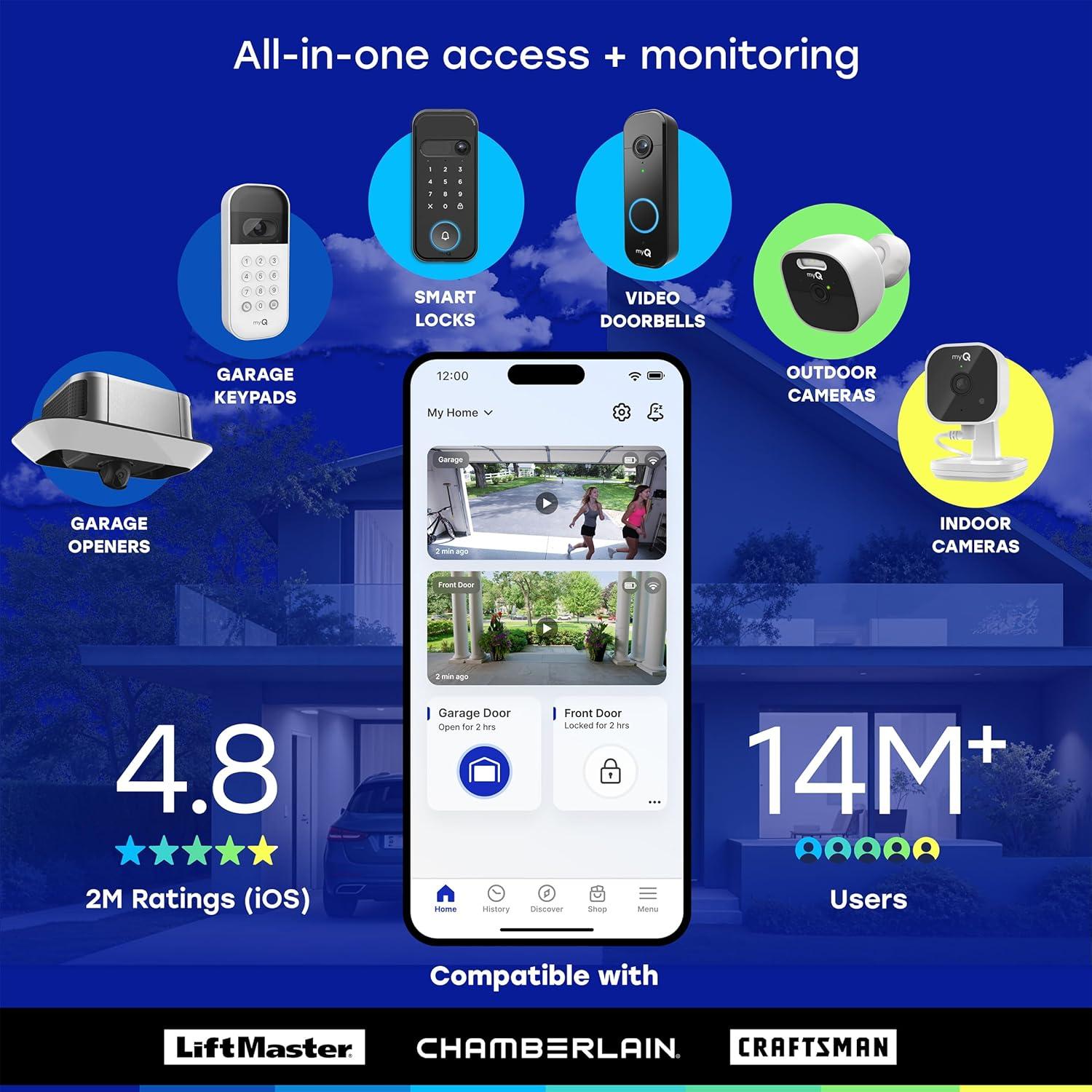 image:imagemyQ Secure View 3in1 Smart Lock with 2K HDR Video Doorbell Camera Face Access Fingerprint Access PIN amp App Control Intelligent Entry with Builtin Camera Color Night Vision amp TwoWay Audio